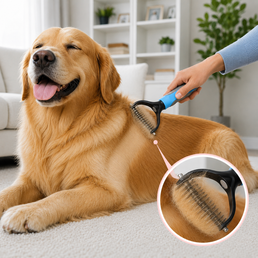 Cepillo Quita Pelo y Desenredante para Perros y Gatos