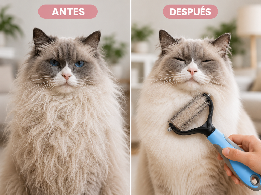 Cepillo Quita Pelo y Desenredante para Perros y Gatos